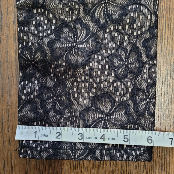 Xhilaration Black Lace Straight Leg Pants Size Junior's 7 - Picture 11 of 12